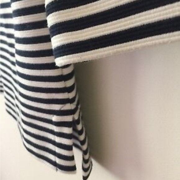 Madewell striped 3/4 sleeve top with zipper back and split seams XS - Picture 5 of 12